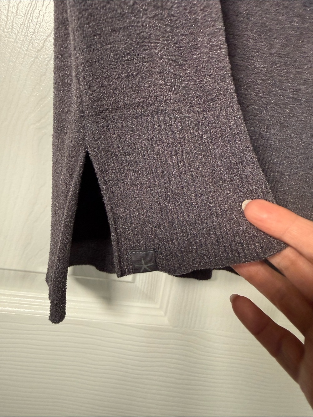 Barefoot Dreams Scoop Neck Short Sleeve Top in Charcoal Gray - Picture 5 of 9